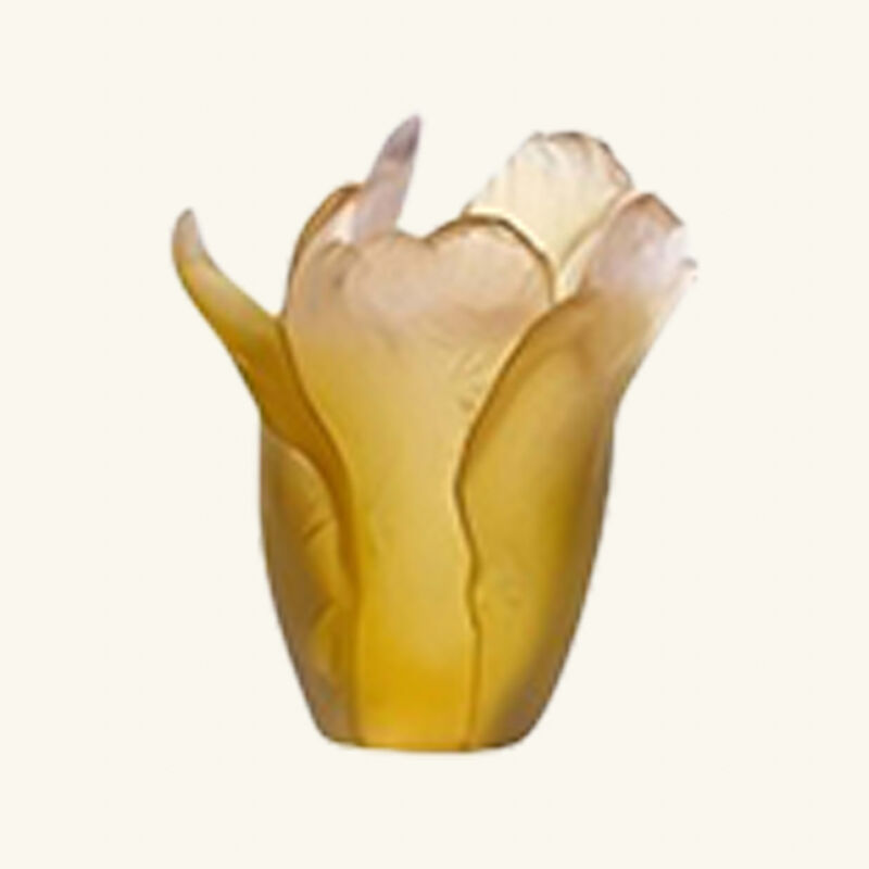 daum tulipe ambre mini vase