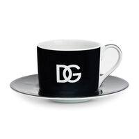 Set of 2 DG Logo Teacups with Saucers, small