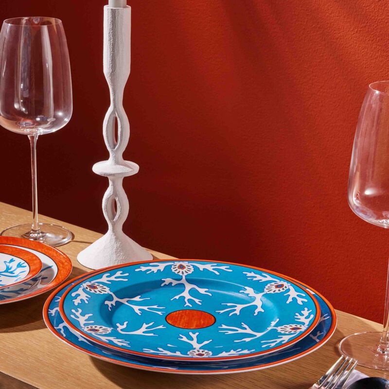 pinto paris lagon dinner plate round blue 26cm