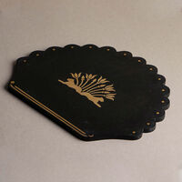 ira udaipur scalloped cheese platter black 24cm