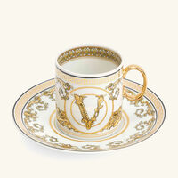 Virtus Gala Coffee Cup & Saucer Gold Set Of 6 versace virtus gala coffee cup saucer gold set of 6