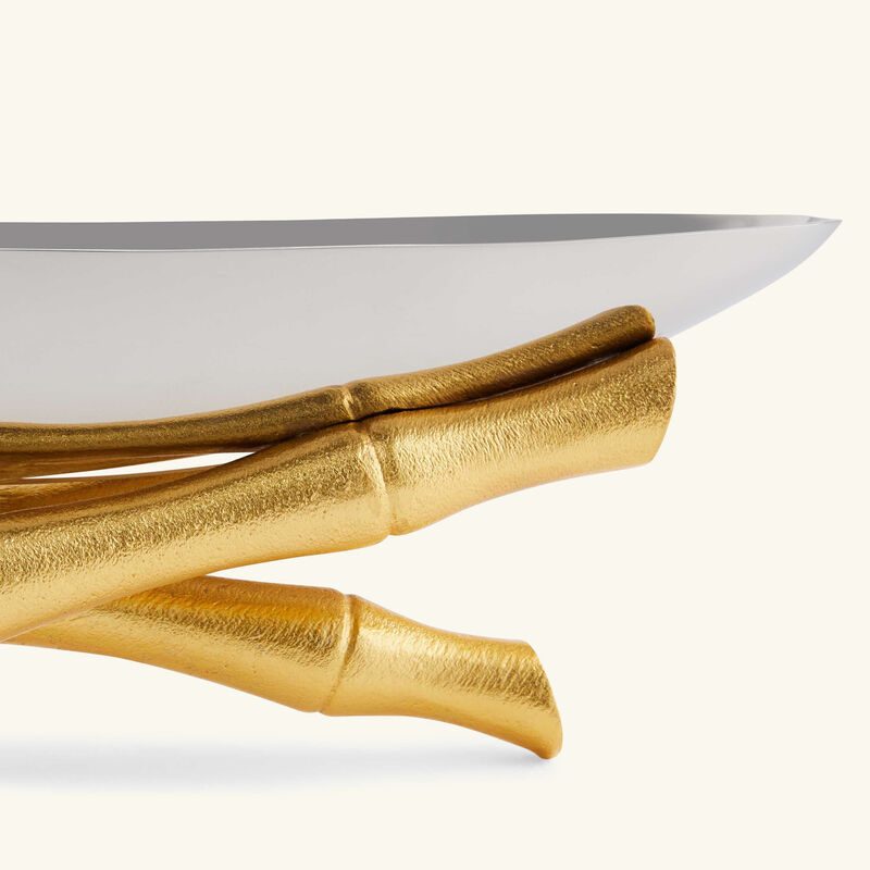 Bamboo Evoca Boat Small Stainless Steel l objet bamboo evoca boat small stainless steel