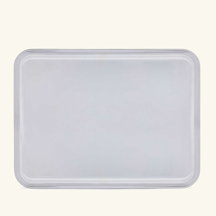 كريستوفل صينية الضيافة آلبي مستطيلة كبيرة مطلية بالفضة