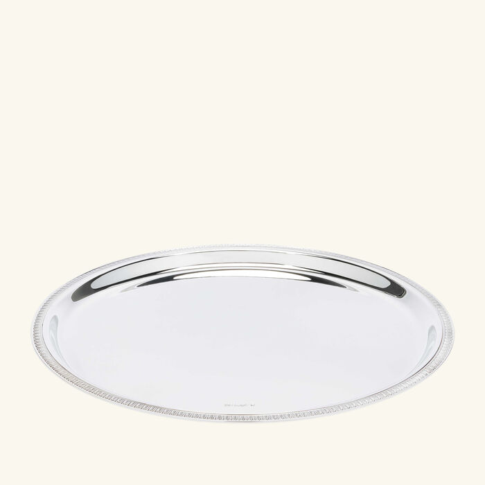 christofle malmaison serving tray round medium silver plated