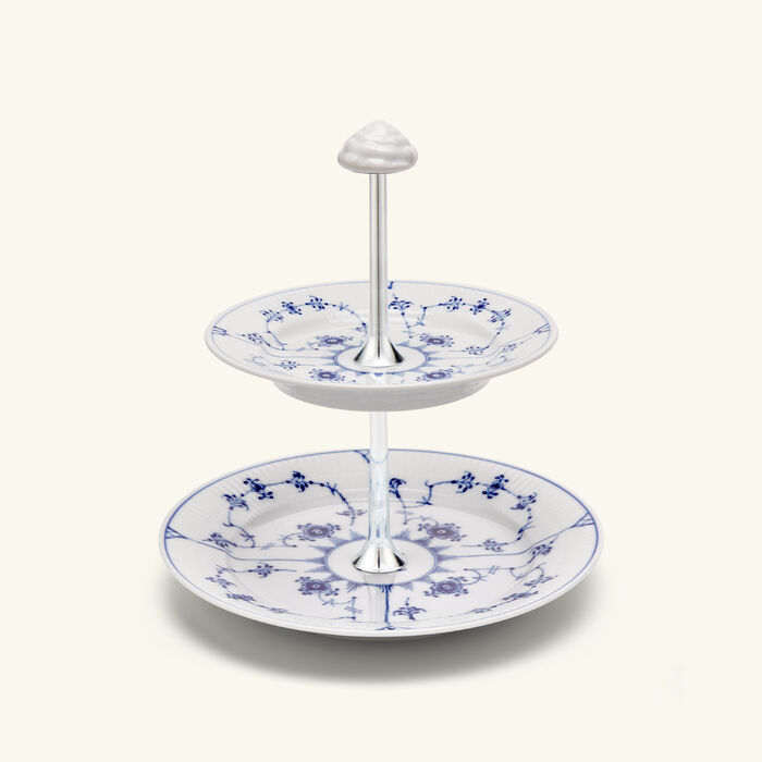 Blue Fluted Plain 2 Tier Cake Stand White royal copenhagen blue fluted plain 2 tier cake stand white