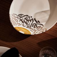 dimlaj qamar serving platter oval white 32cm