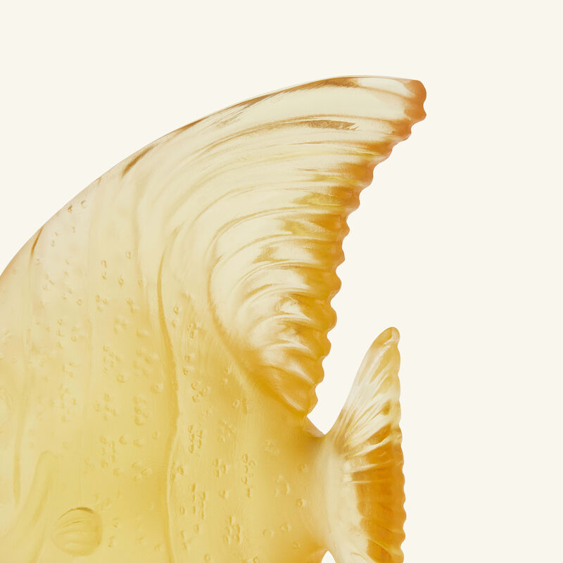 دوم منحوتة سمكة مايا بلاتاكس صغيرة صفراء