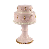 مبخرة شانتيلي باريس بتصميم كعكة من طابقين - لون وردي وذهبي, small