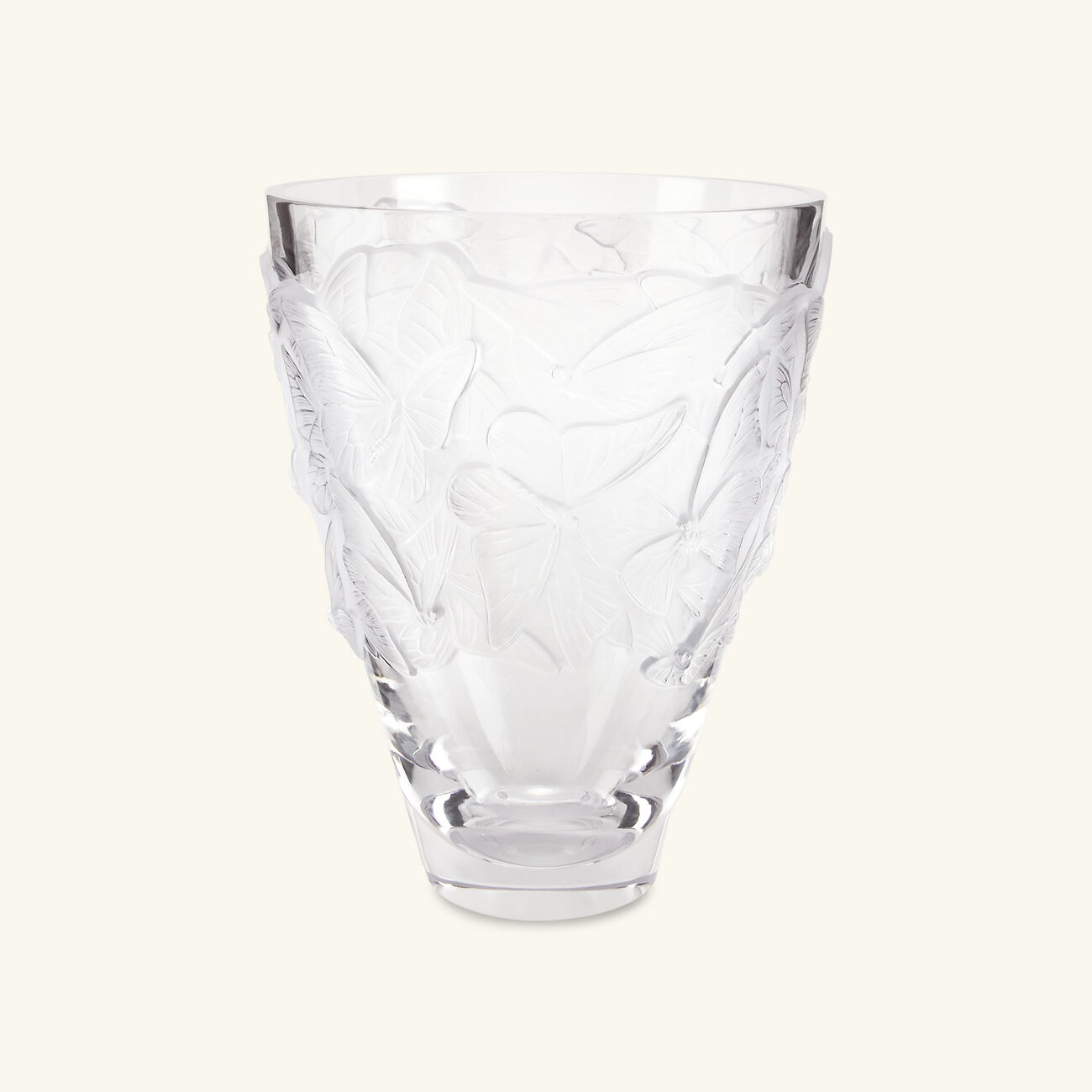 Papillons Vase Large Clear lalique papillons vase large clear