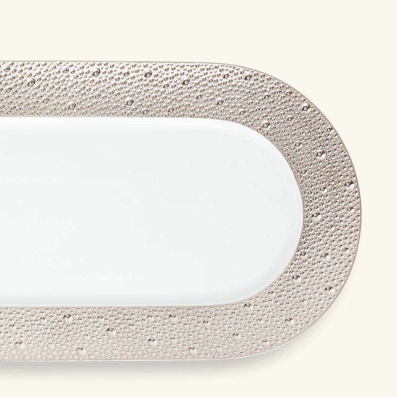 Ecume Serving Platter Rectangular Silver 39cm bernardaud ecume serving platter rectangular silver 39cm
