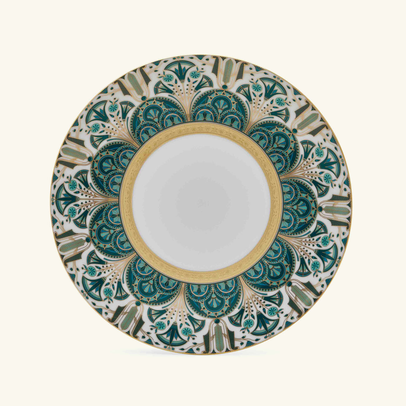 haviland r ves du nil dessert plate round green 22cm set of 2