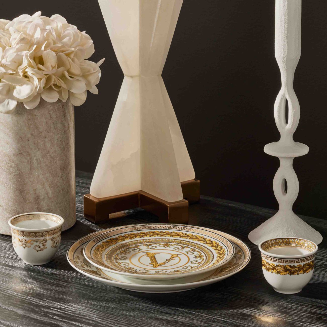 versace virtus gala plate round white 17cm