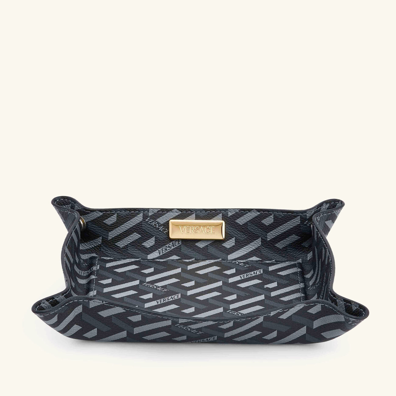 La Greca Signature Trinket Tray Square Small Black versace la greca signature trinket tray square small black