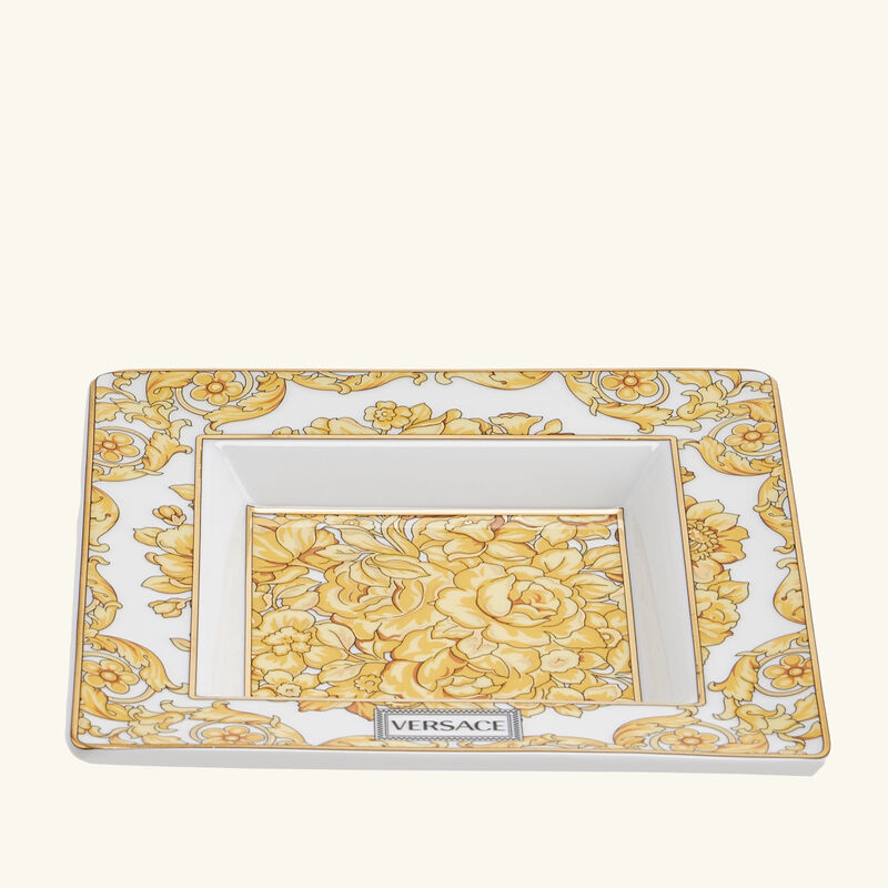 versace medusa rhapsody trinket tray square small gold