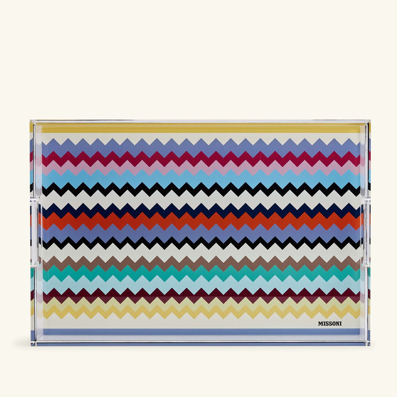 Riverbero Tray Rectangluar Large Multicolor missoni home riverbero tray rectangluar large multicolor