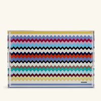Riverbero Tray Rectangluar Large Multicolor missoni home riverbero tray rectangluar large multicolor