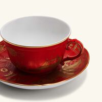 Oriente Italiano Tea Set with Tray Red 5 pieces ginori 1735 oriente italiano tea set with tray red 5 pieces