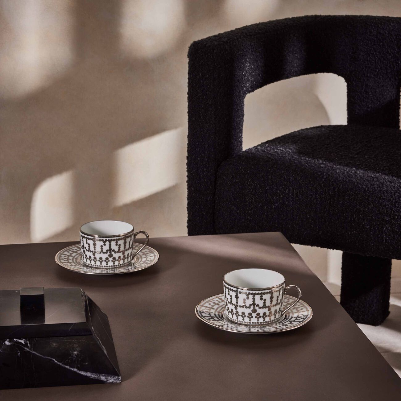 haviland tiara tea cup   saucer silver set of 4