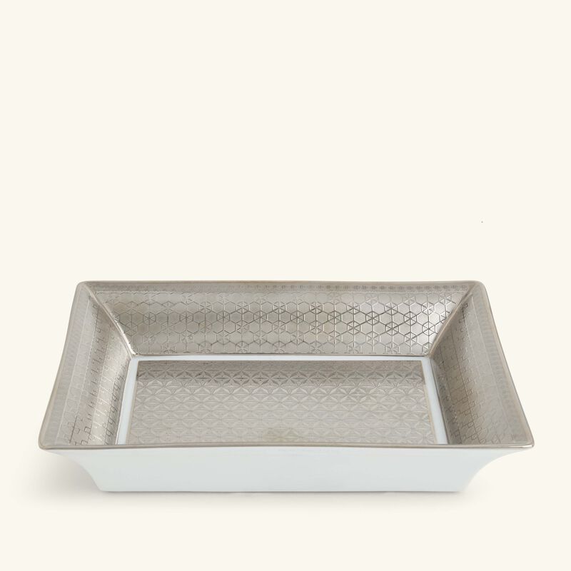 Divine Trinket Tray Rectangular Grey bernardaud divine trinket tray rectangular grey