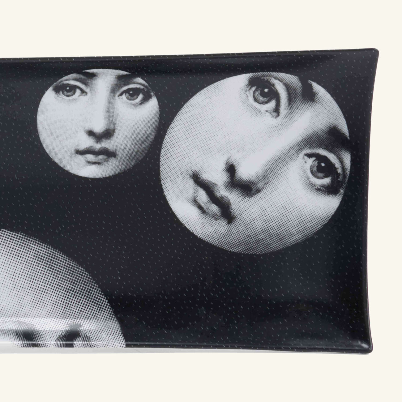 Tema e Variazioni no.242 Tray Rectangular Small Black fornasetti tema e variazioni no 242 tray rectangular small black