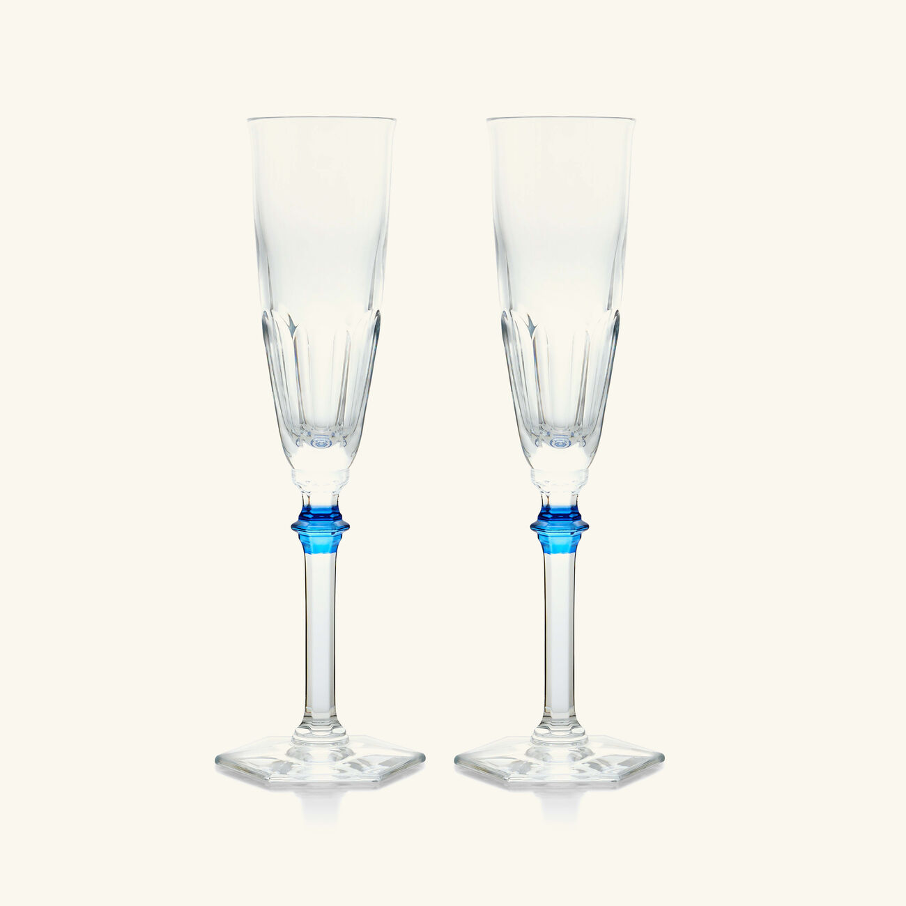 baccarat harcourt eve champagne glass blue set of 2