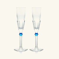 baccarat harcourt eve champagne glass blue set of 2