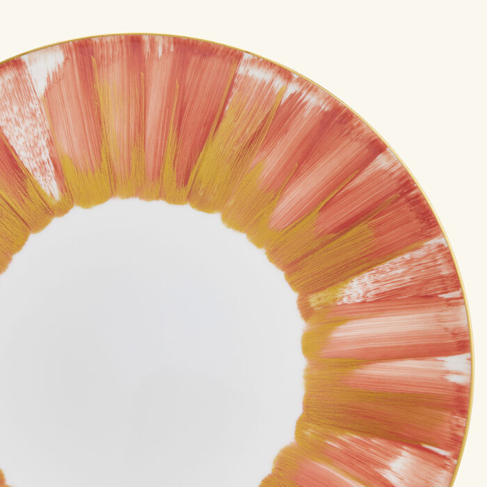 marie daage panache dessert plate round orange 21cm