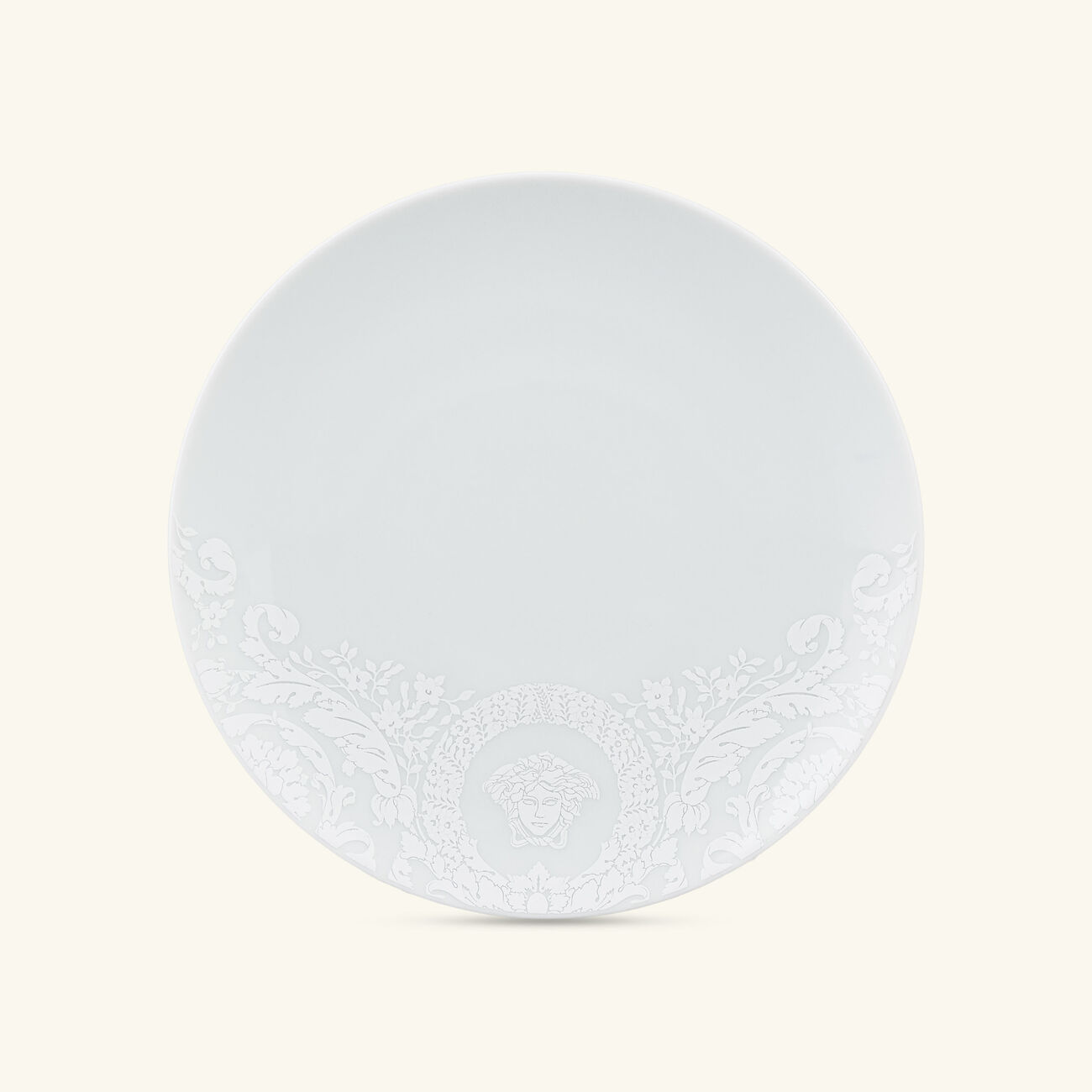 versace barocco 92 bianco bread plate round white 17cm