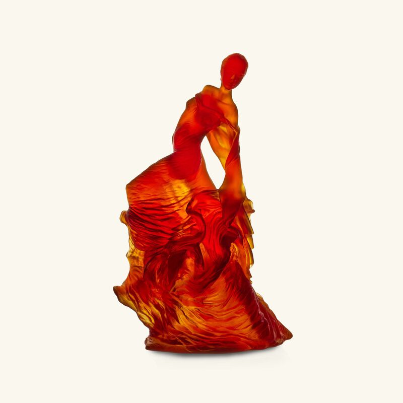 Paloma by Nathalie Seguin Sculpture Medium Orange Limited Edition daum paloma by nathalie seguin sculpture medium orange limited edition