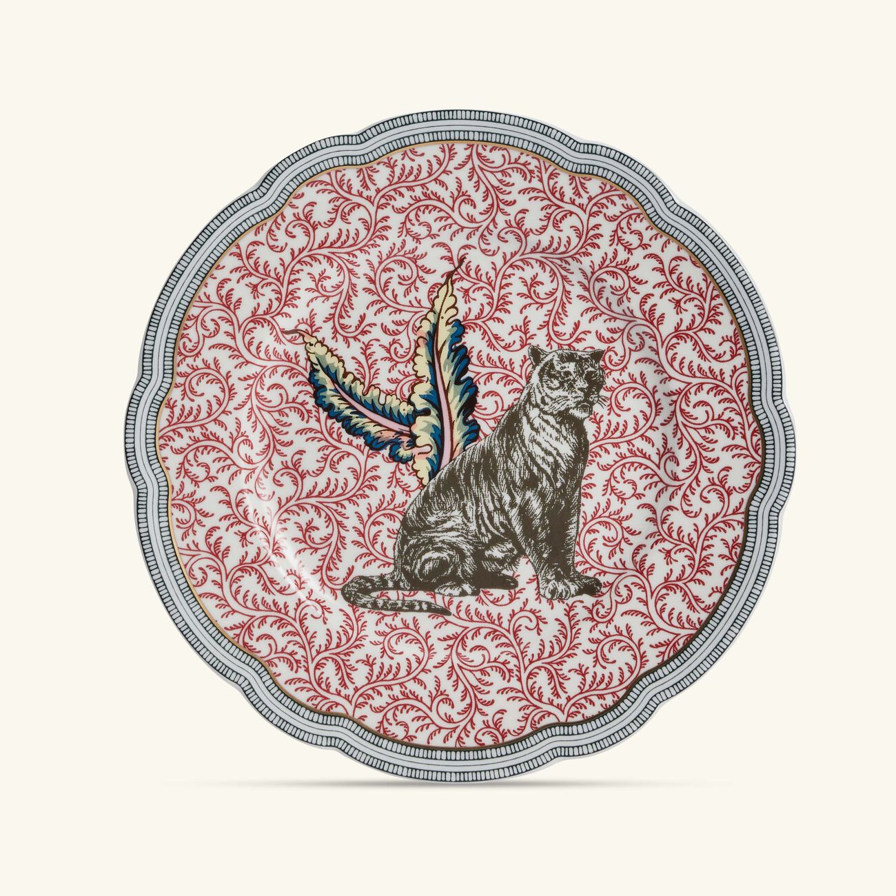 Collection Braquenié Dessert Plate Round Red 21cm Set of 4 bernardaud collection braqueni dessert plate round red 21cm set of 4