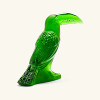 lalique toucan sculpture medium green