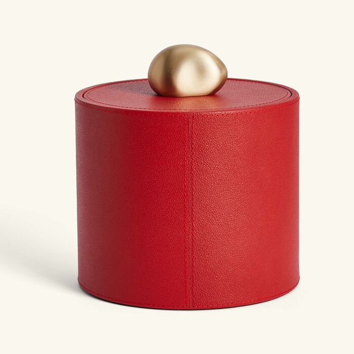 assouline pebble trinket box red
