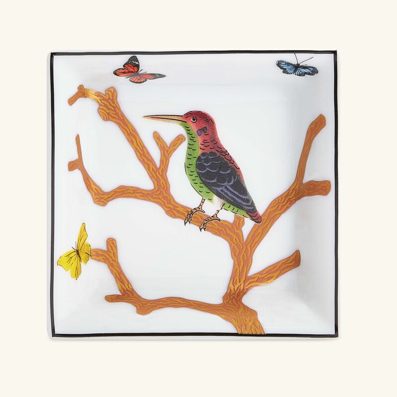 Aux Oiseaux Ashtray Square Small Gold bernardaud aux oiseaux ashtray square small gold