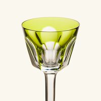 baccarat harcourt rhine wine glass green