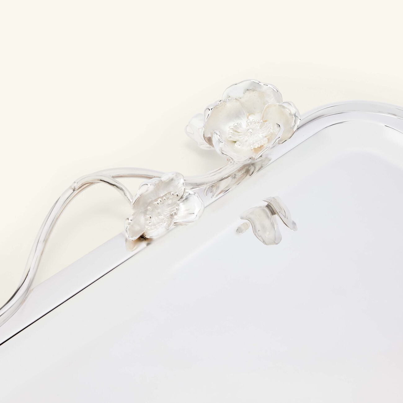 christofle anemone serving tray rectangular large silver plated