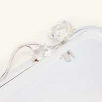 christofle anemone serving tray rectangular large silver plated