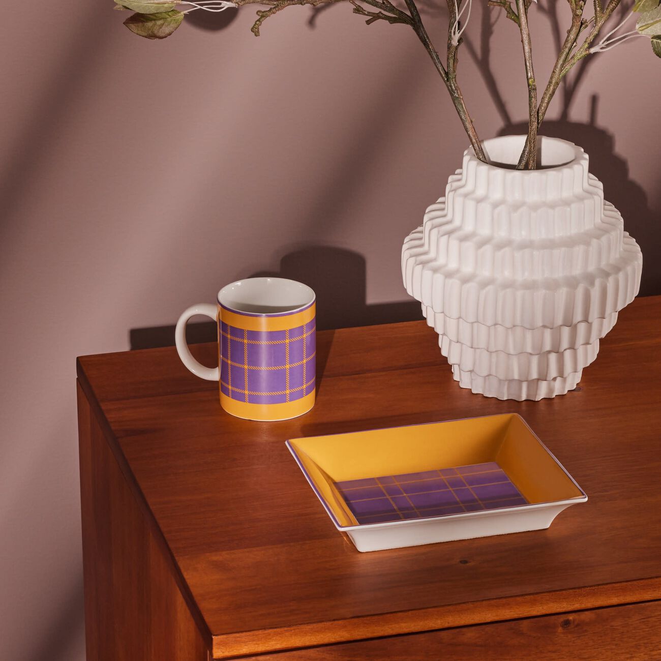 إيترو صينية طرطان للمقتنيات الصغيرة مستطيلة صغيرة صفراء