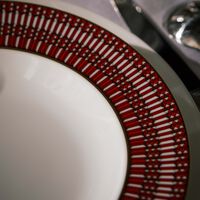 Arcadia Soup Plate Red 23cm Set of 2 baccarat arcadia soup plate red 23cm set of 2