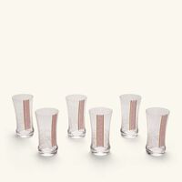 dimlaj nagham tall glass tumbler pink set of 6