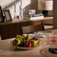 دملاج طبق الضيافة حياة ذهبي اللون بتصميم دائري 40 سم