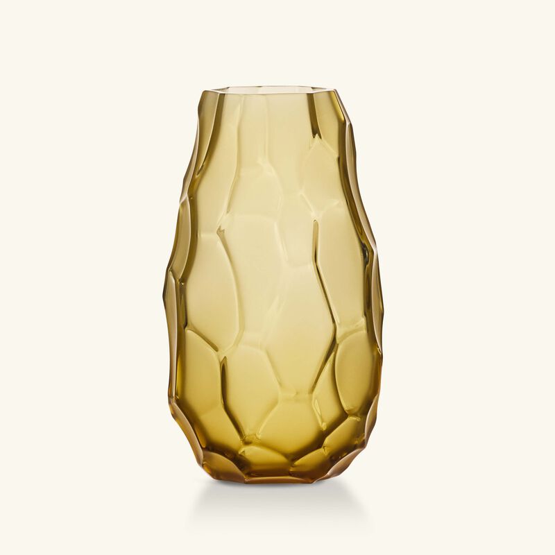lalique terramineral silex vase small amber