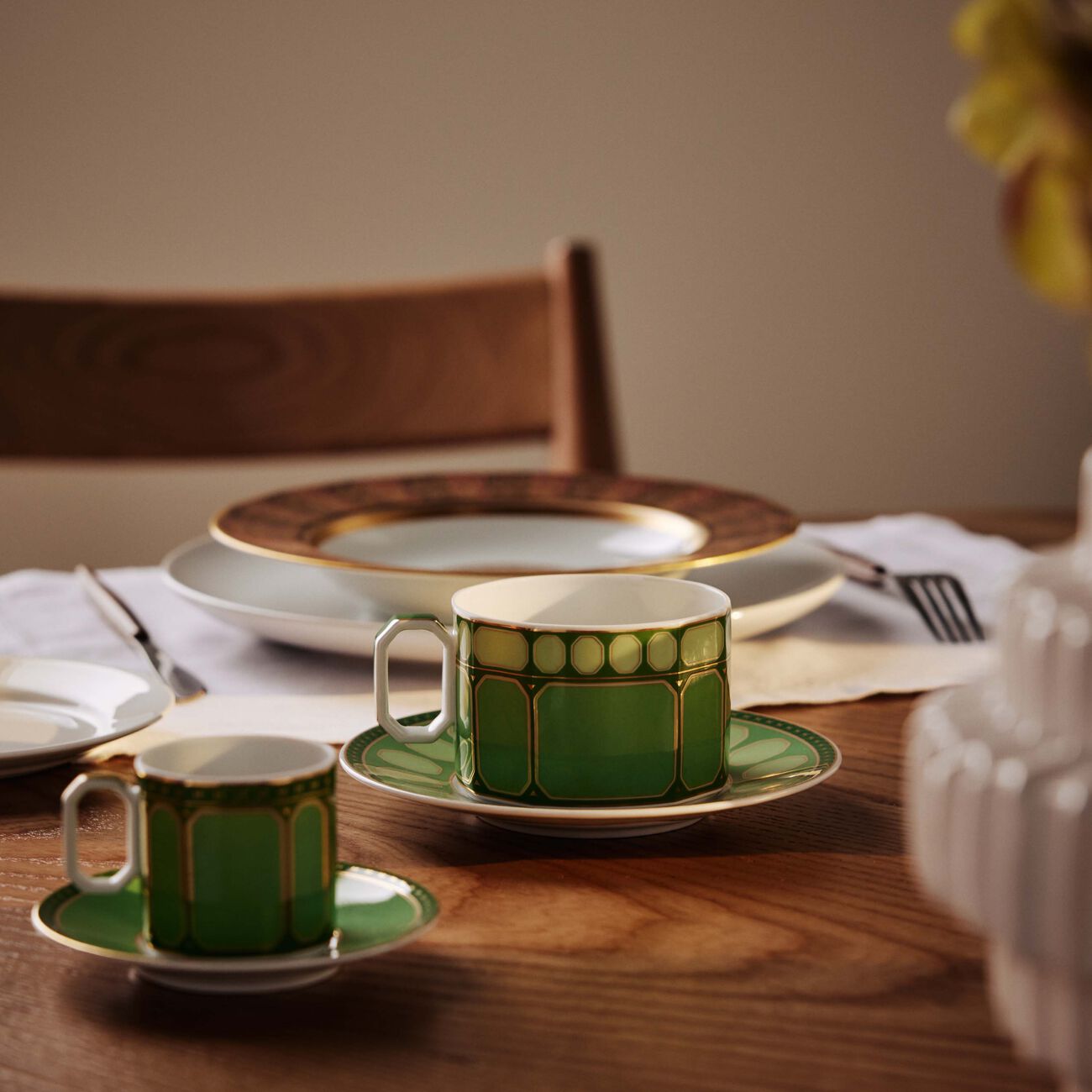 rosenthal signum fern tea cup   saucer green