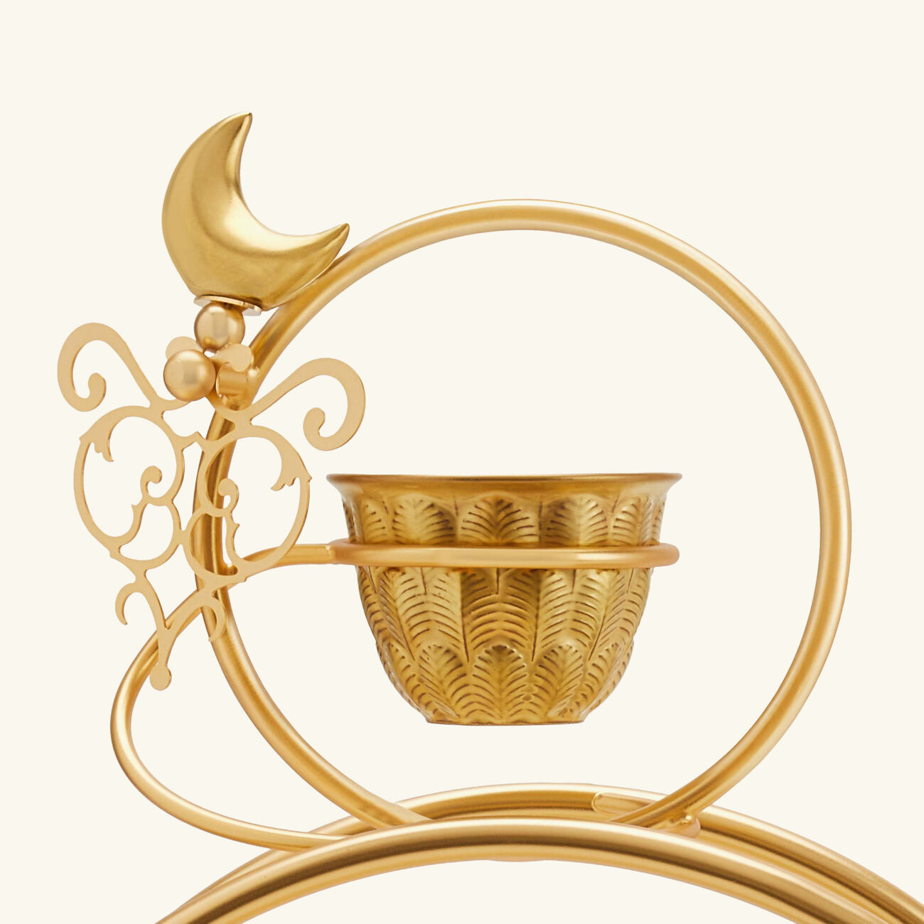 Peacock Round Dessert Holder With Cup Gold villari peacock round dessert holder with cup gold