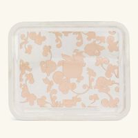 Jardin D'Eden Serving Tray Rectangular Small Silver Plated with Gold christofle jardin d eden serving tray rectangular small silver plated with gold