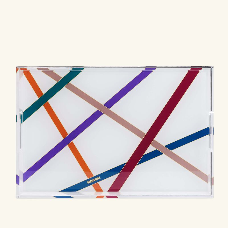 Nastri Tray Rectangluar Large Multicolor missoni home nastri tray rectangluar large multicolor