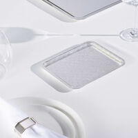 كريستوفل صينية التقديم جاردان ديدن مستطيلة صغيرة مطلية بالفضة