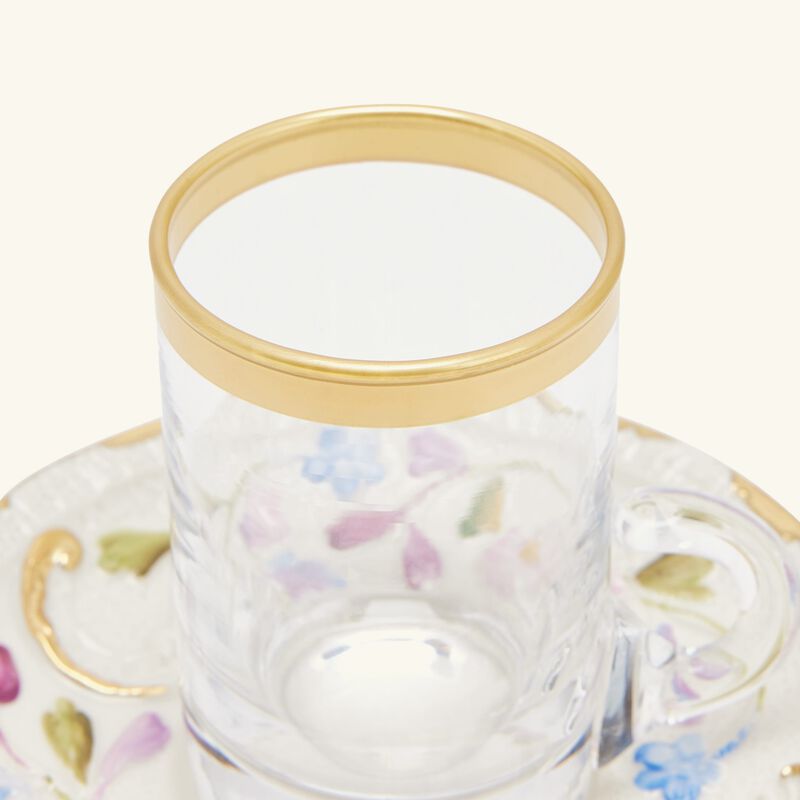 Taormina Arabic Tea Cup & Saucer White villari taormina arabic tea cup saucer white