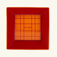 etro tartan trinket tray square small red