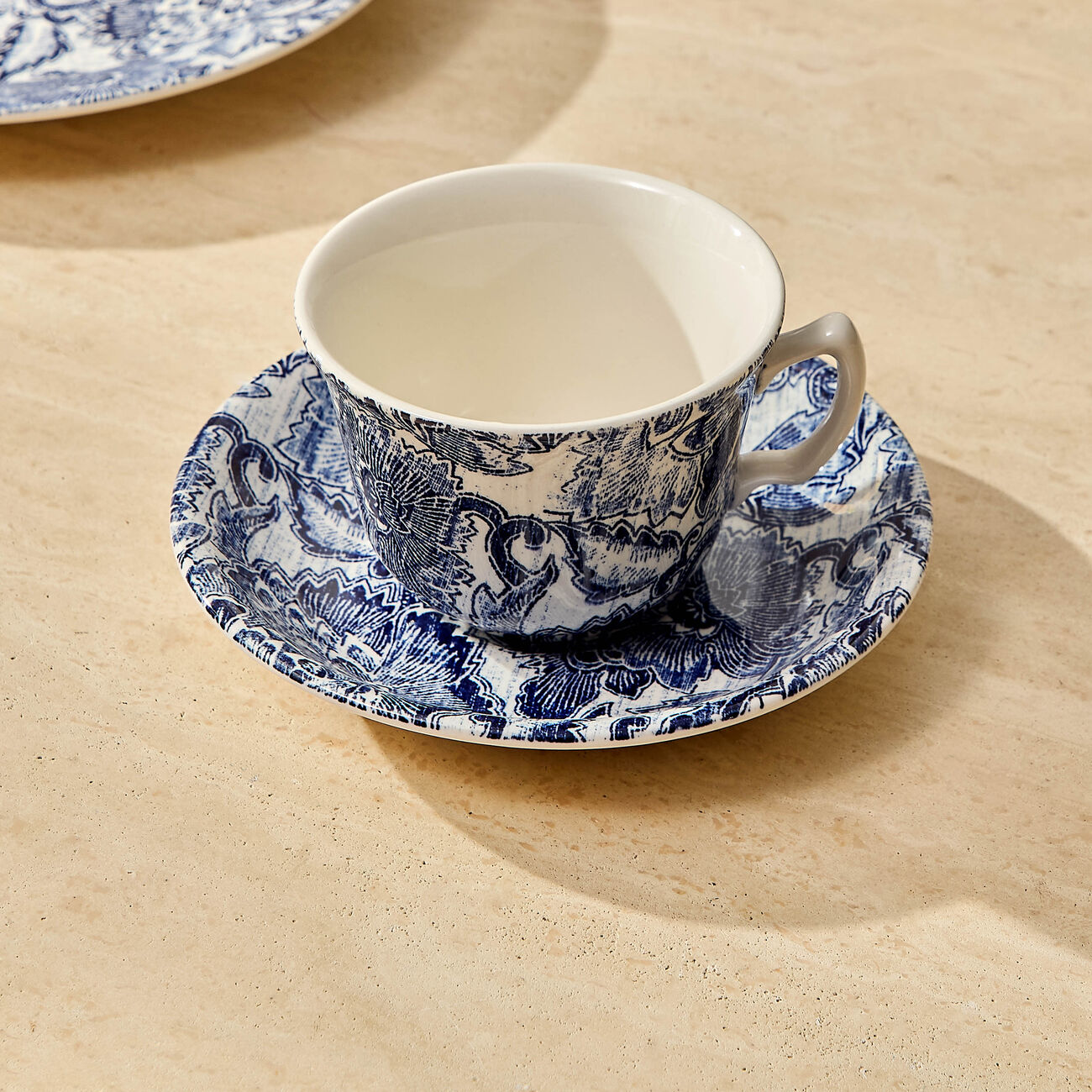 ralph lauren home faded peony tea cups   saucers set of 2
