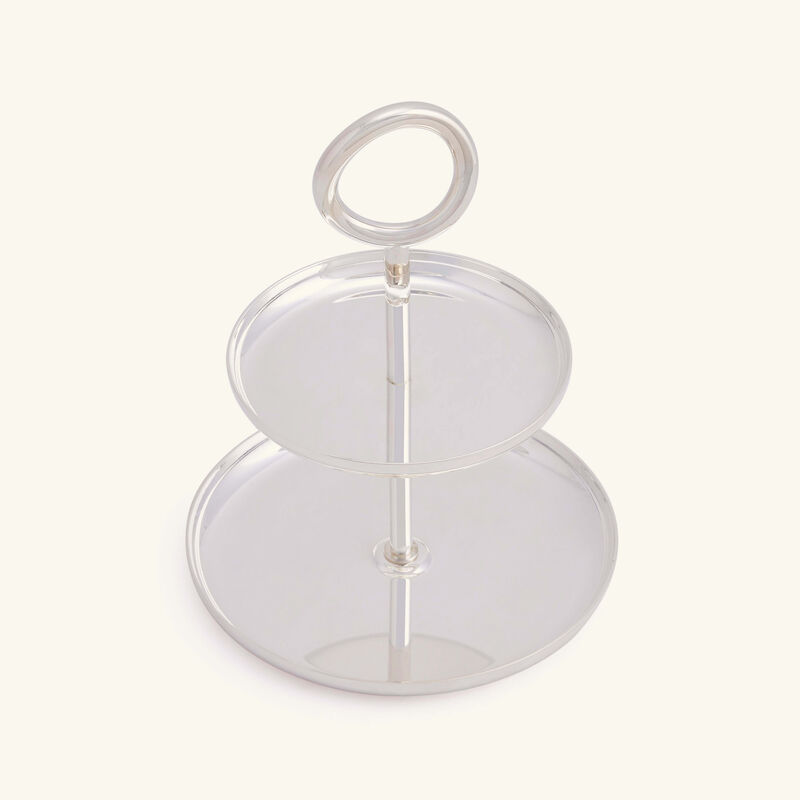 كريستوفل قاعدة الكيك فيرتيجو من طبقتين مطلية بالفضة